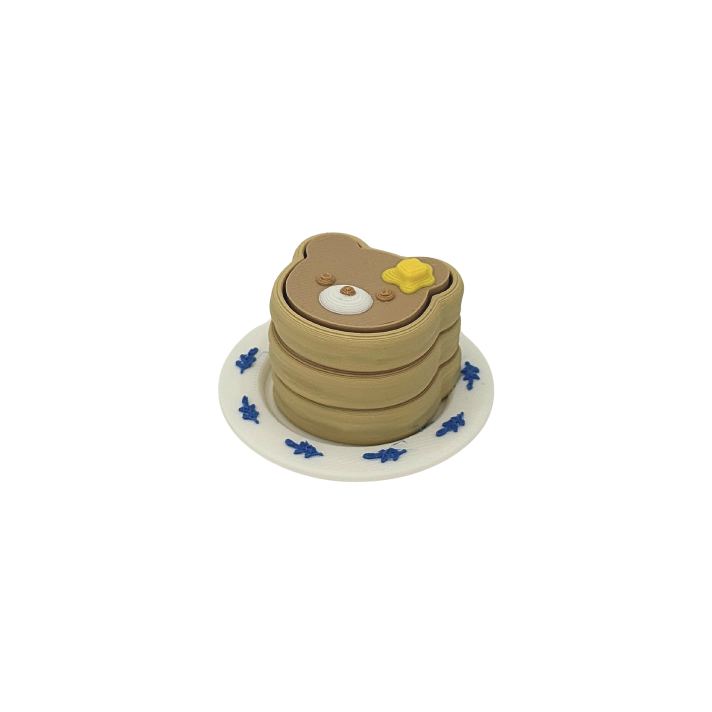 3D Bear Pancake Clicker Keychain