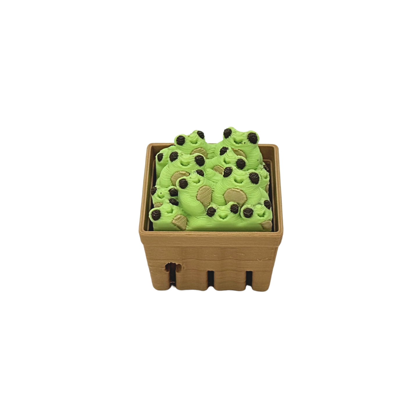 3D Frog Basket Clicker Keychain