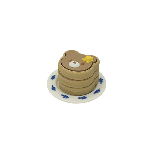 3D Bear Pancake Clicker Keychain