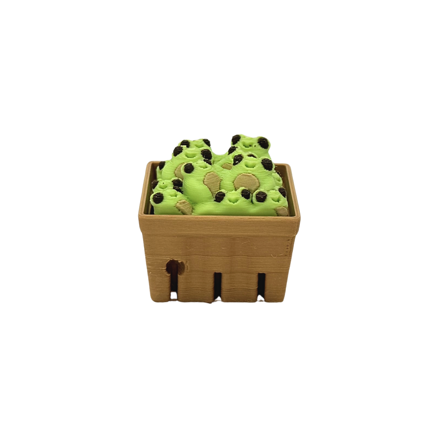 3D Frog Basket Clicker Keychain