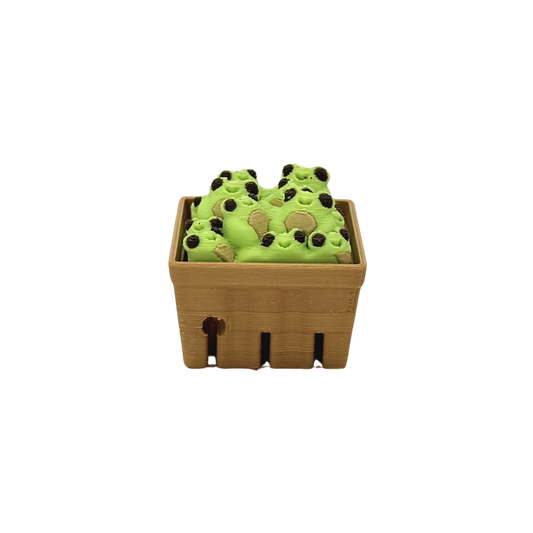 3D Frog Basket Clicker Keychain