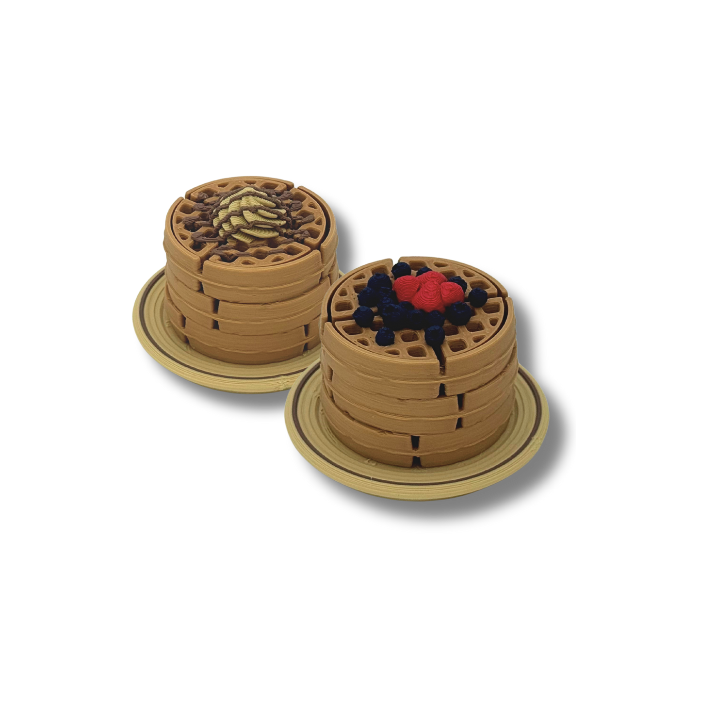 3D Clicker Waffle Keychain