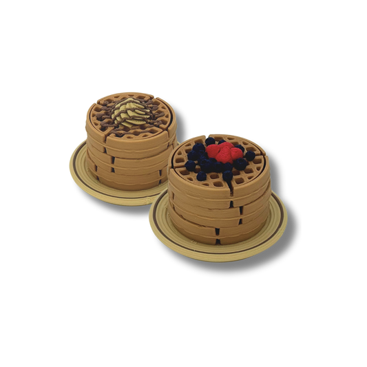 3D Clicker Waffle Keychain
