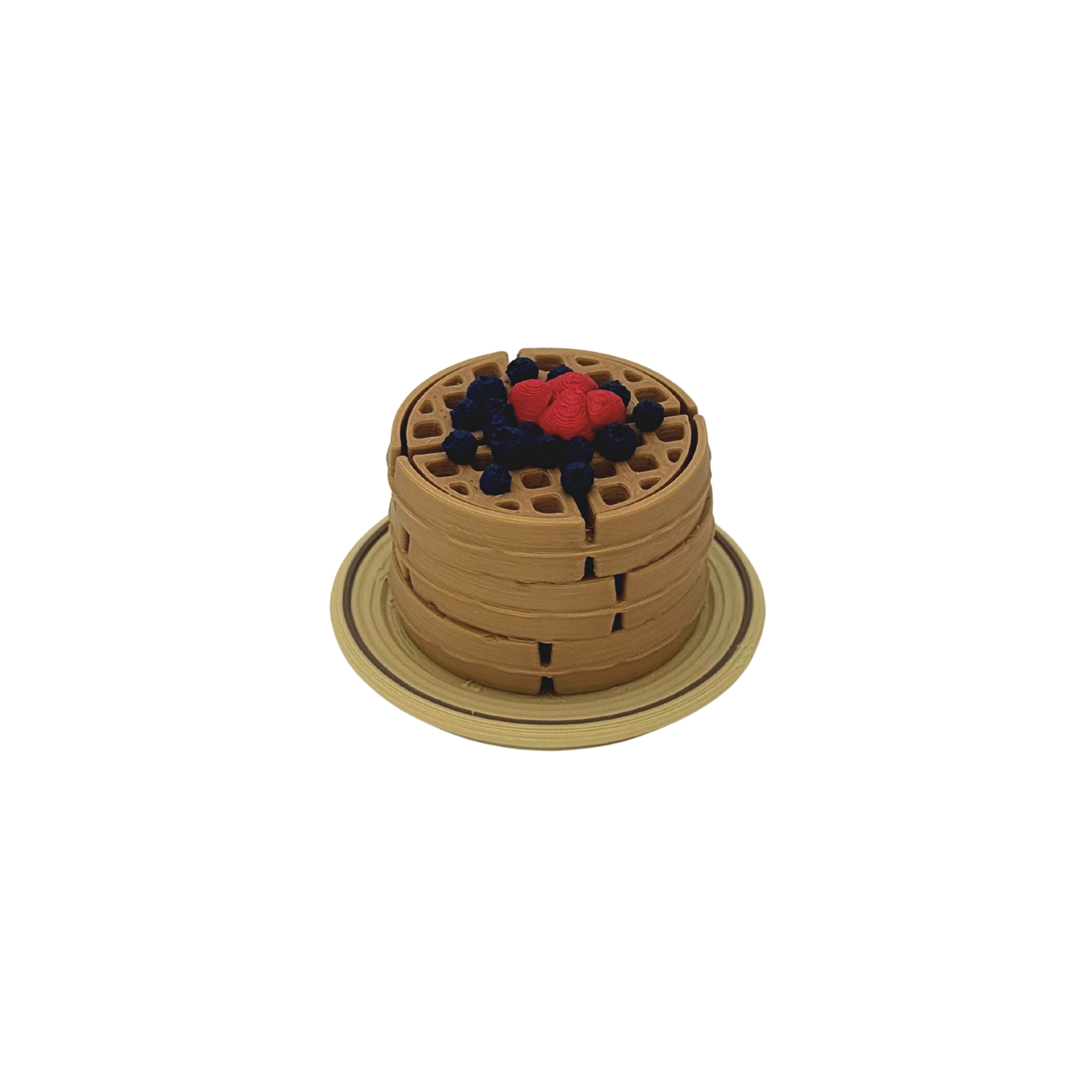 3D Clicker Waffle Keychain