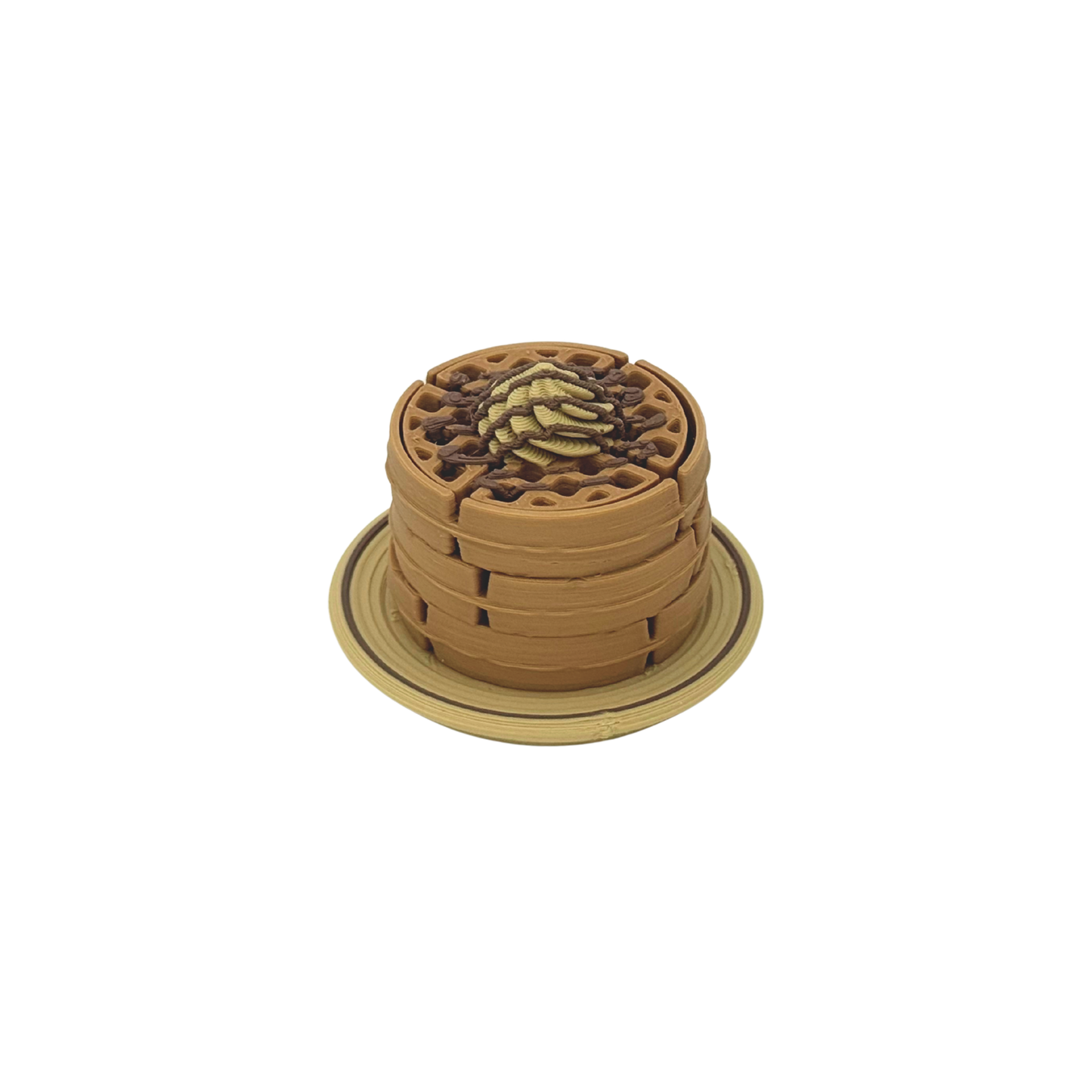 3D Clicker Waffle Keychain