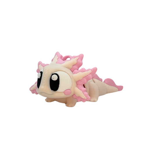 3D Flexi Axolotl Keychain