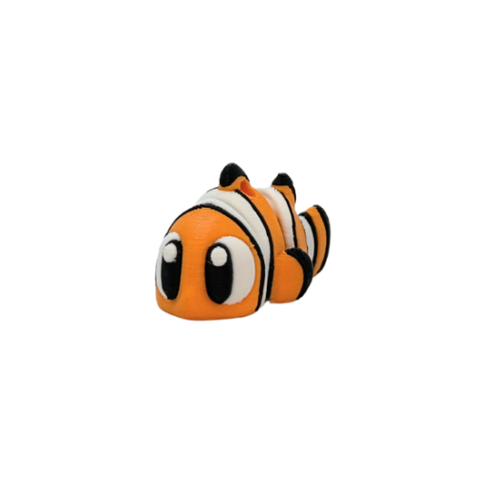 3D Flexi Clown Fish Keychain