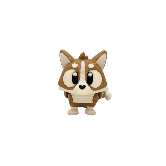 3D Flexi Corgi Keychain