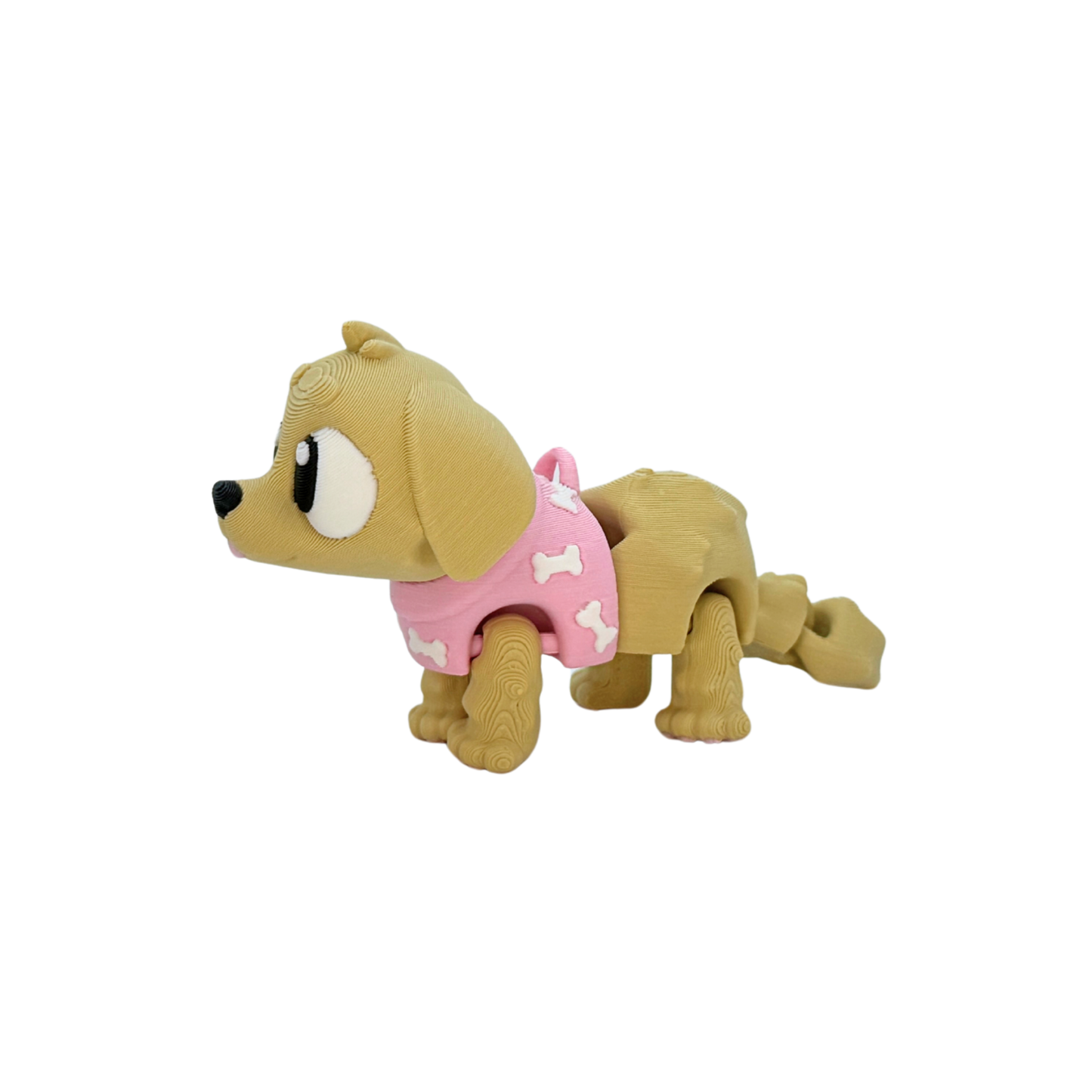 3D Flexi Golden Retriever Keychain