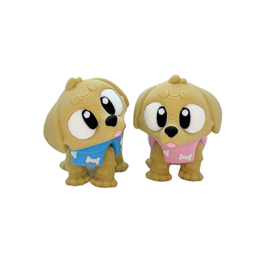3D Flexi Golden Retriever Keychain