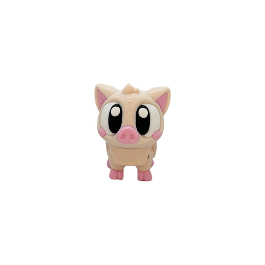 3D Flexi Pig Keychain