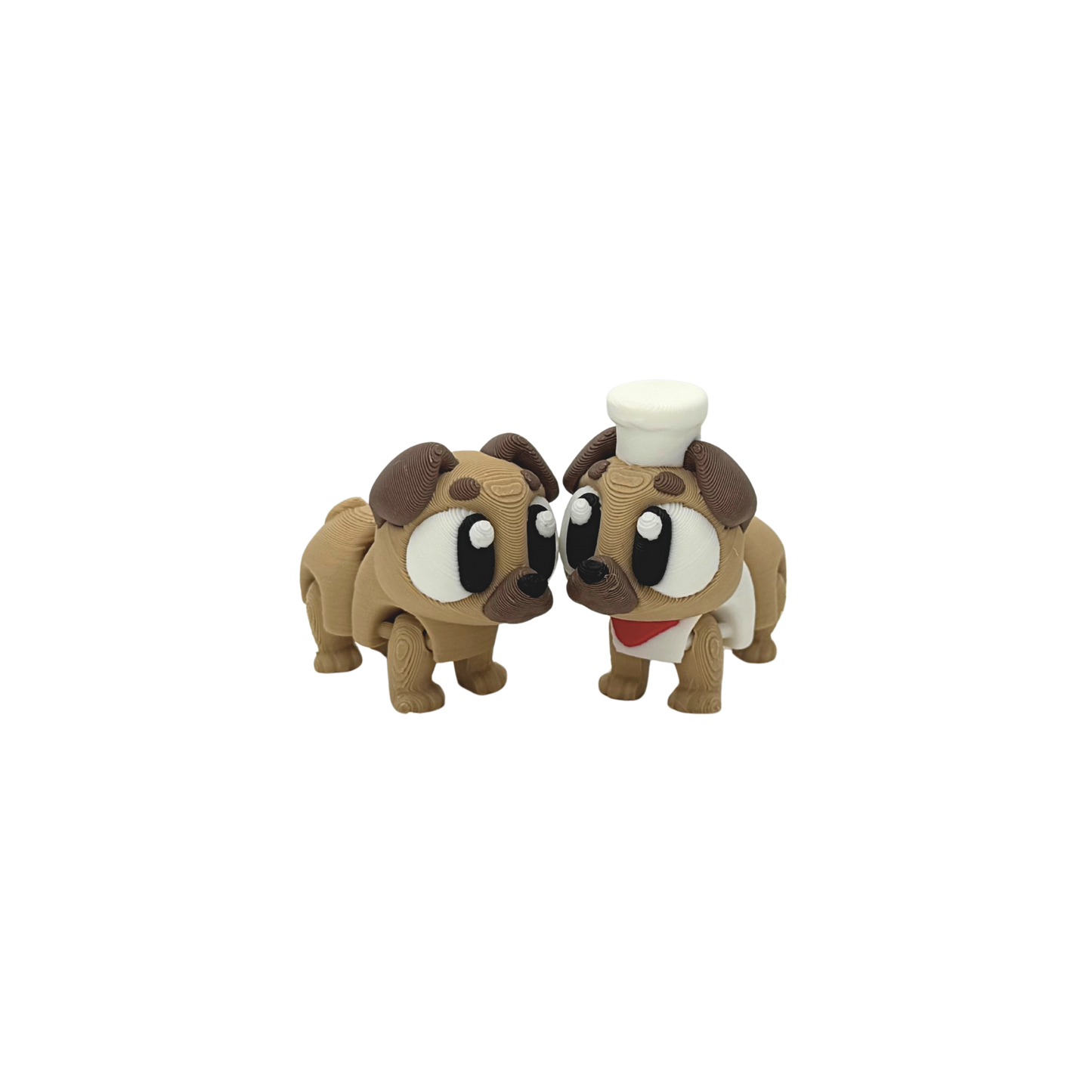 3D Flexi Pug Keychain