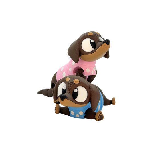 3D Flexi Sausage Dog Keychain