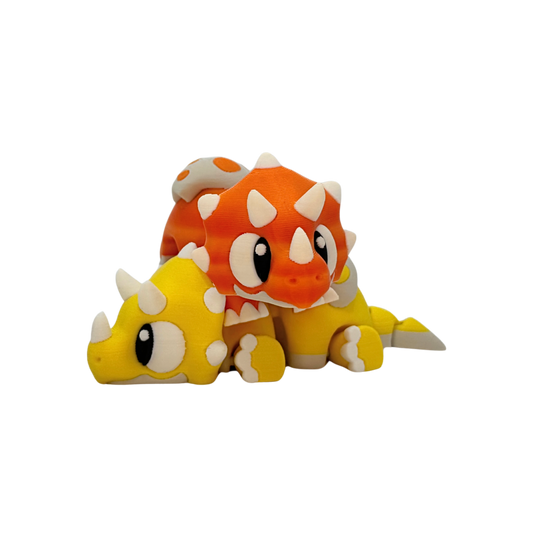 3D Flexi Baby Triceratops Keychain