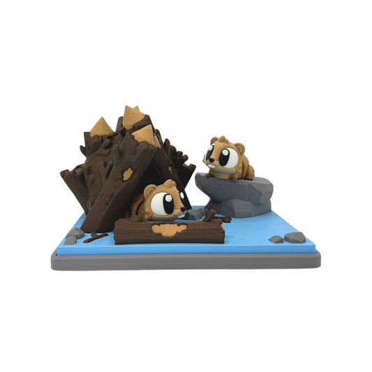 3D Log Hut Playset