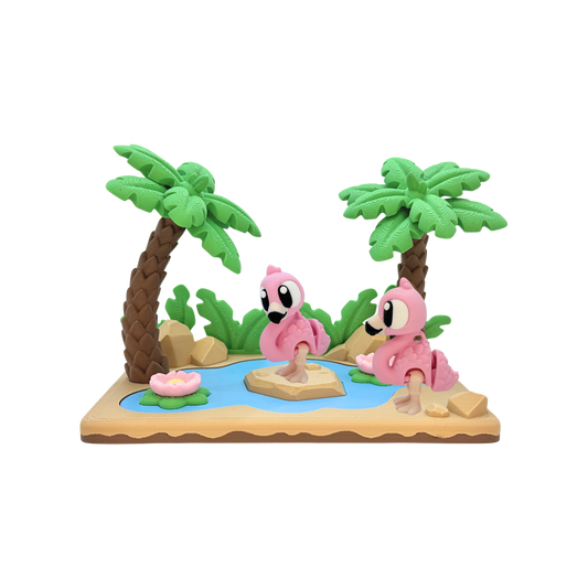 3D Pink Lagoon Playset